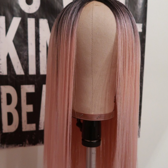 Accessories - Baby Pink Wig with Black Roots